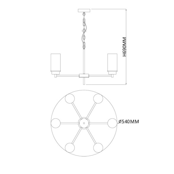Подвесная люстра Escada 2119/6S Chrome