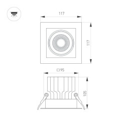 Точечный встраиваемый светильник Arlight Vortex 057919