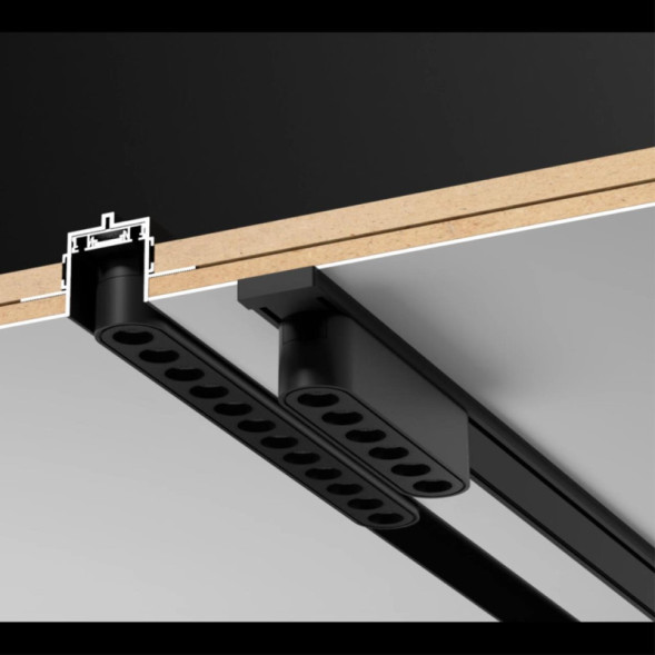 Накладной магнитный шинопровод Novotech SMAL Track Black 135195