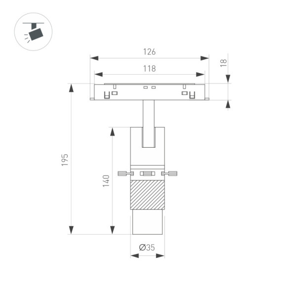 Магнитный трековый светильник Arlight MAG-ORIENT 045067