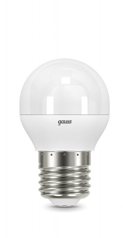 Светодиодная лампа Gauss Шарик 105102110 9.5W 220V 890lm E27 белый (теплый)