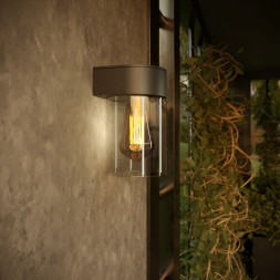 Уличный настенный светильник Elektrostandard Atrani черный (35085/D)