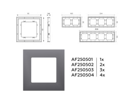 Рамка Ambrella Volt AF250504 ALFA Qubi