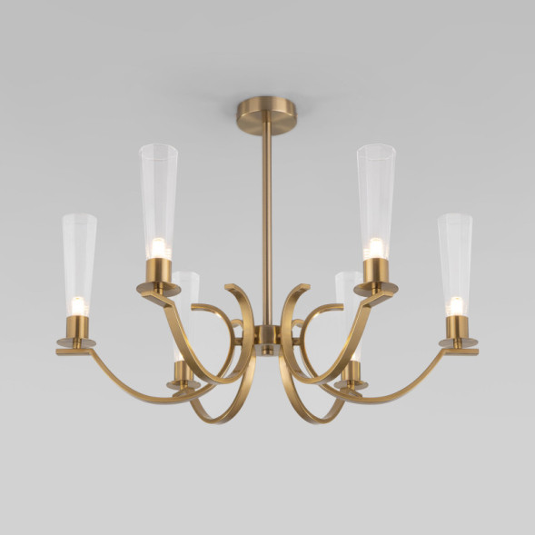 Люстра на штанге Eurosvet Rosher 60141/6 латунь