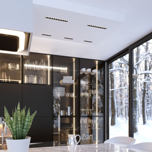 Встраиваемый точечный светильник Elektrostandard 9921 LED 10W 4200K белый/черный