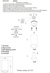 Накладной точечный светильник Crystal Lux CLT 015 CLT 015C BL