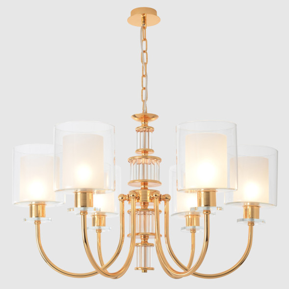 Подвесная люстра Crystal Lux ELENA SP6 GOLD Elena