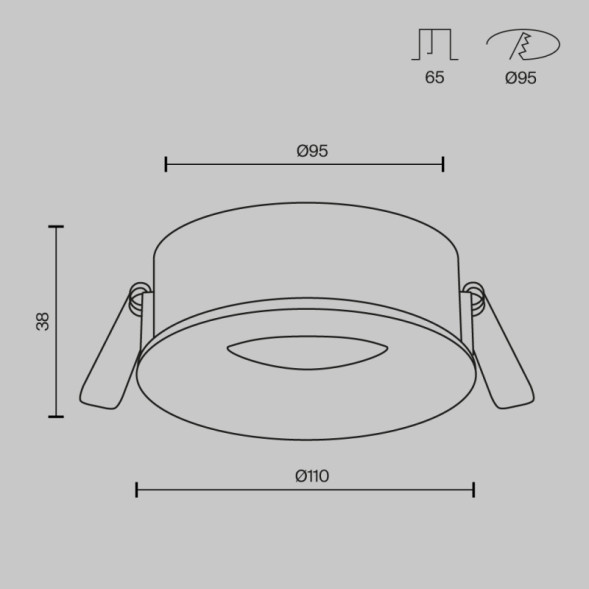 Точечный влагозащищенный светильник Maytoni Technical Slim DL027-GX53-W