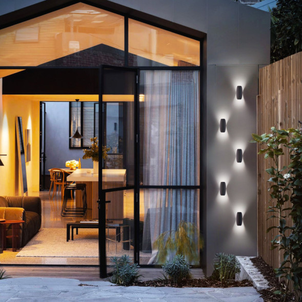 Уличный настенный светильник Elektrostandard 1632 TECHNO LED Taco чёрный