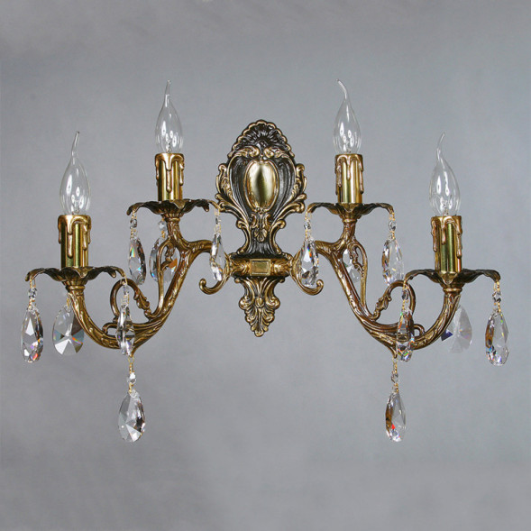 Бра AMBIENTE by BRIZZI ALICANTE 8888/2+2 PB Tear drop