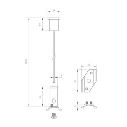Подвесной комплект для трековых светильников Arlight MAG-TRACK-2538 black 033252