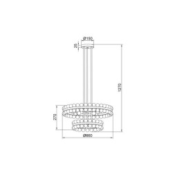 Люстра на штанге Vele Luce Baldassare VL4143L09