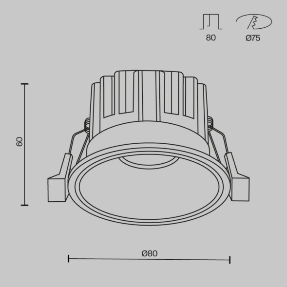 Встраиваемый точечный светильник Maytoni Technical ROUND DL058-12W-DTW-W