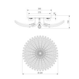 Люстра потолочная Eurosvet 101015/10 латунь Smart Flowers