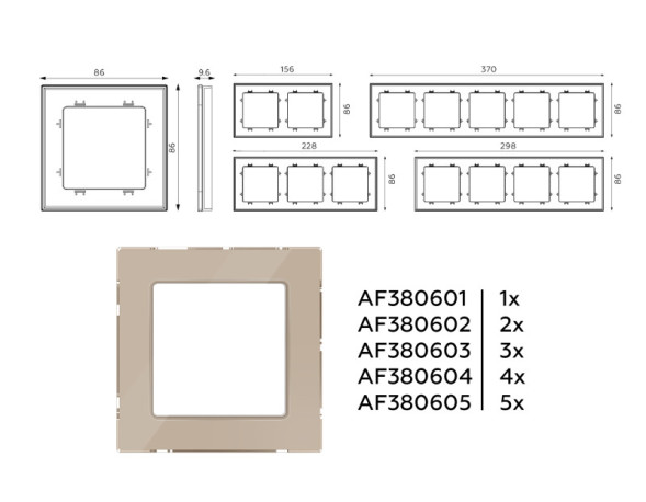 Рамка Ambrella Volt AF380601 ALFA Platos