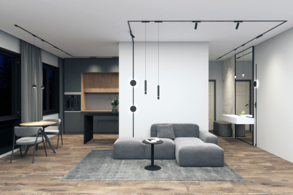 Магнитный трековый светильник Denkirs AIR LINEAR DK5360-BK