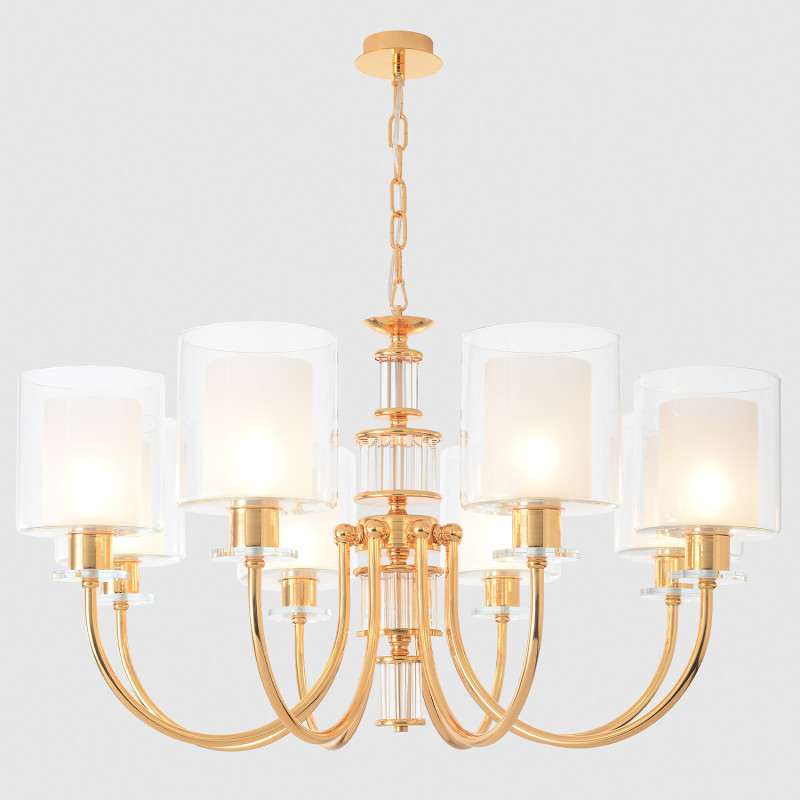 Подвесная люстра Crystal Lux ELENA SP8 GOLD Elena