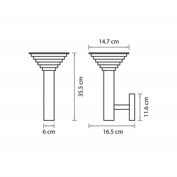 Уличный настенный светильник Lightstar Piatto 379647