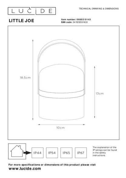 Настольная лампа LUCIDE LITTLE JOE 06802/01/43