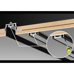 Магнитный встраиваемый шинопровод в гипсокартон Novotech SMAL Track Black ГКЛ 135197