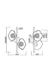 Бра Maytoni MIRACLE MOD207WL-02BS