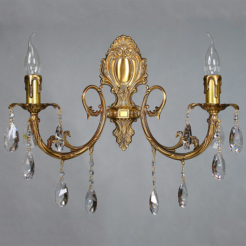 Бра AMBIENTE by BRIZZI ALICANTE 8888/2 AB Tear drop
