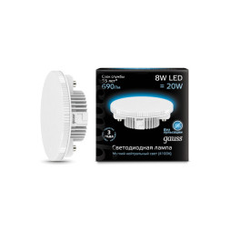 Светодиодная лампа Gauss 108008208 8W 220V 690lm GX53 белый (дневной)