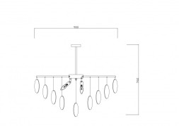 Люстра на штанге Freya PORTO FR5104PL-08BS2