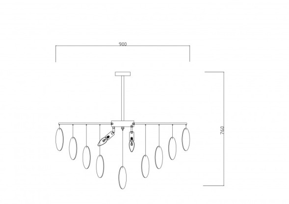 Люстра на штанге Freya PORTO FR5104PL-08BS2