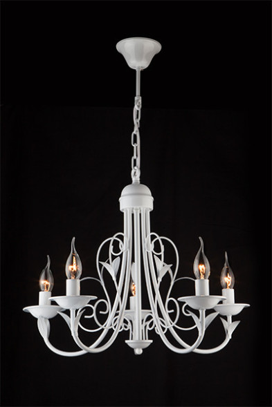 Подвесная люстра Eurosvet Afina 60050/5 глянцевый белый