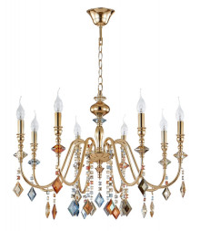 Подвесная люстра Crystal Lux MERCEDES MERCEDES SP8 GOLD/COLOR