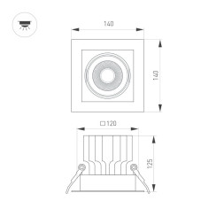 Точечный встраиваемый светильник Arlight Vortex 057925
