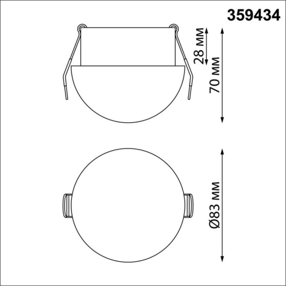 Точечный влагозащищенный светильник Novotech Largo 359434