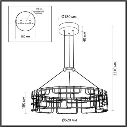 Подвесная люстра Odeon Light ZAHA 7060/44L