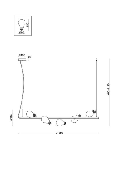 Подвесной светильник Freya Evidence FR5372PL-05B