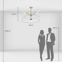 Люстра на штанге DeMarkt Оливия 306014006