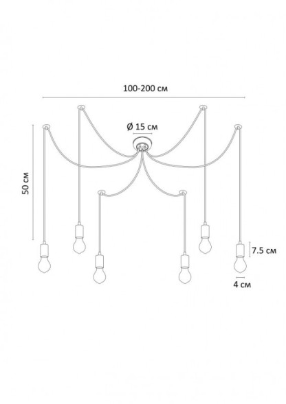 Подвесная люстра ARTE Lamp BENDER A4322SP-6BK