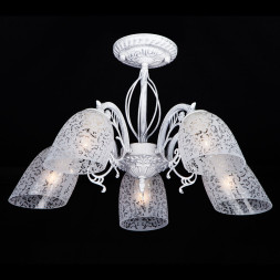 Люстра на штанге Eurosvet Nimfa 70039/5 белый с серебром