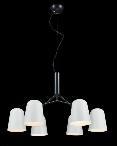 Подвесная люстра Crystal Lux ENRIQUE ENRIQUE SP6 BLACK/WHITE