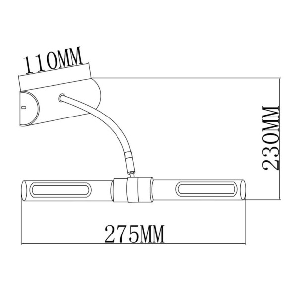 Светильник для картин и зеркал DeMarkt Вернисаж 502020802