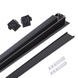 Магнитный встраиваемый шинопровод в гипсокартон Novotech SMAL Track Black ГКЛ 135199