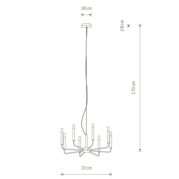 Подвесная люстра Nowodvorski Orto VIII 11460