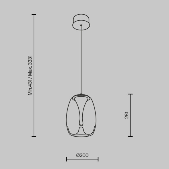 Подвесной светильник Maytoni SPLASH MOD282PL-L8G3K