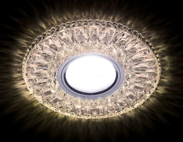 Встраиваемый точечный светильник Ambrella Light Crystal LED S380 CL/WW