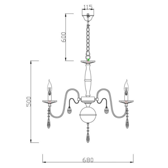 Подвесная люстра Vele Luce ROCCA VL1794L06