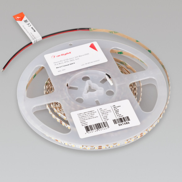 Лента Arlight RZ-A120-6mm 2835 041486 48W 24V 880lm белый (теплый) IP20