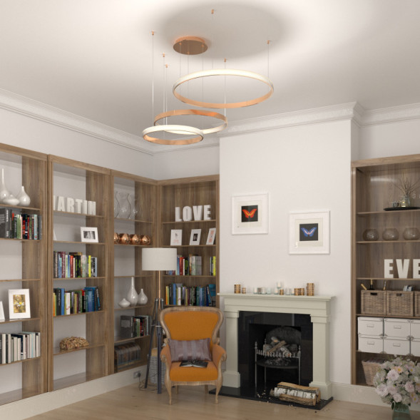 Подвесная люстра Eurosvet POSH 90275/3 медный Smart