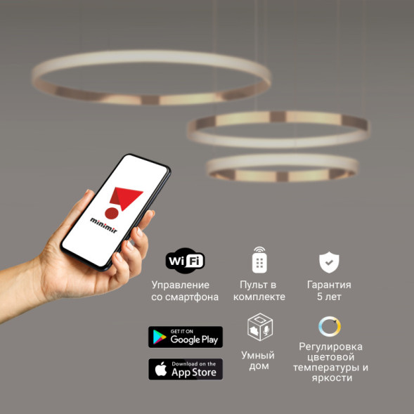 Подвесная люстра Eurosvet POSH 90275/3 медный Smart