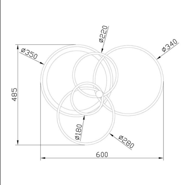 Потолочная люстра Escada CONTOUR 10213/4LED BL Chrome