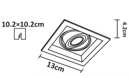 Встраиваемый точечный светильник ARTE Lamp CANIS A6661PL-1WH